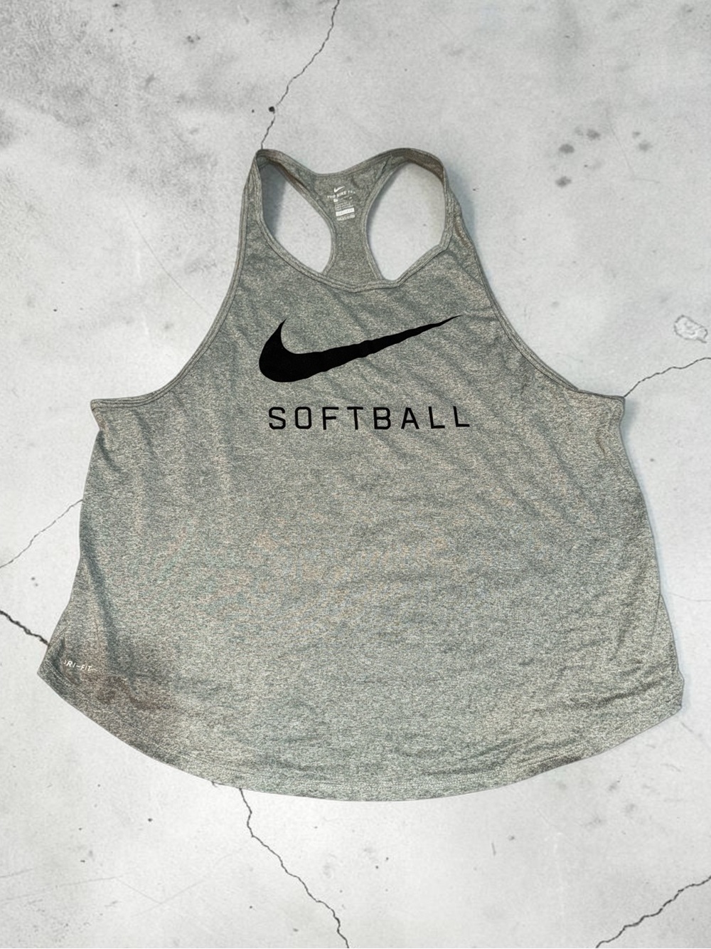 Nike Gray Softball Racerback Tank Womens (XL) NEW - Picture 1 of 7